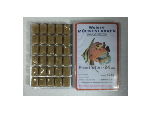 Larves de moustiques blanches en blister 100gr Congelées Aquariophilie