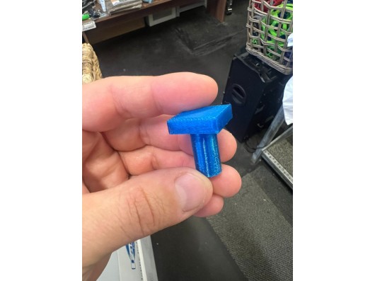 Plug carré pour coraux imprimé en 3D – Z-Glass (pied Ø 1,2 cm / tête 2 × 2 cm)