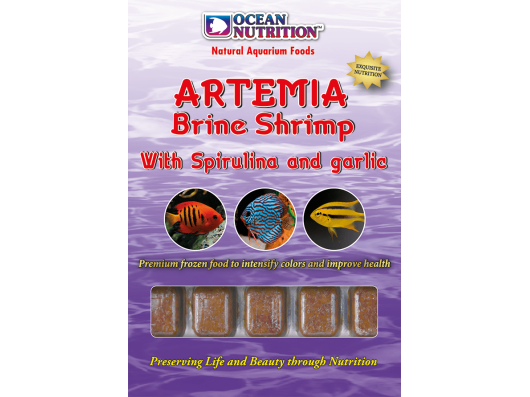 Artemia à la spiruline et à l'ail blister 100gr Ocean Nutrition Congelées Aquariophilie