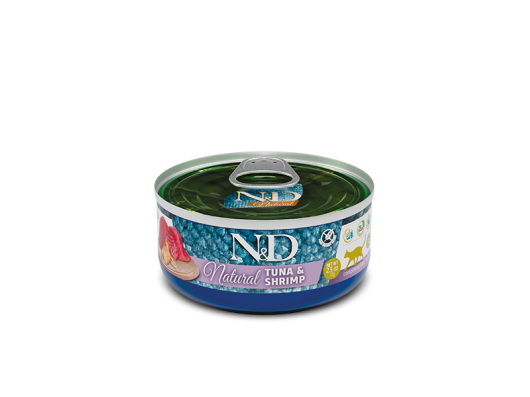 Fel Adult Humide Tuna & Shrimp (thin & Crevettes) N&D Natural 70g