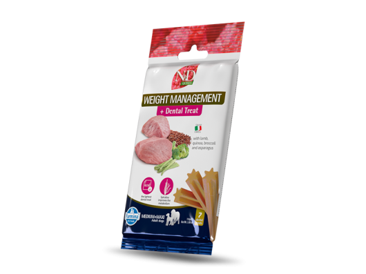 Offre Farmina Friandise dentaire Med/Max Weight Management (Gestion du poids) Agneau 100gr Farmina N&D Quinoa - Flash