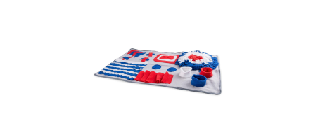 Tapis à renifler / Fouille pour chiens Slow Feed bleu​/​gris 50x75cm Freezack