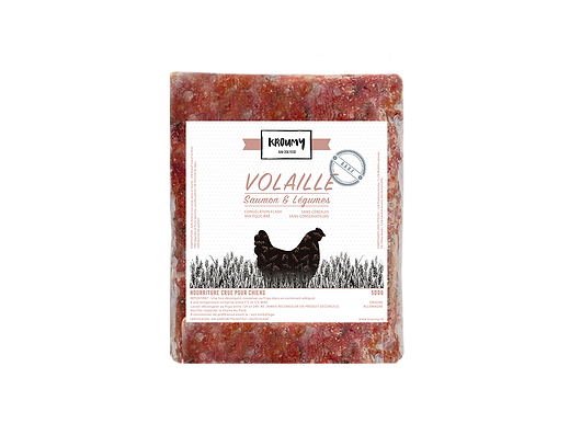 BARF Kroumy Volaille, Saumon & Légumes