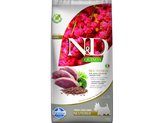 Can Adult Mini Neutered Canard Farmina ND Quinoa