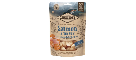 Can Freeze-Dried Snack - Salmon & Turkey 60g Carnilove