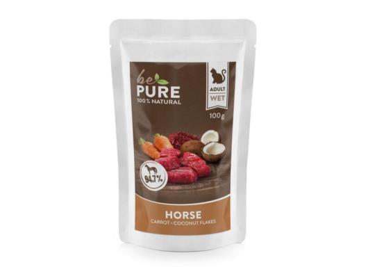 Horse avec cheval et légumes pour chats bePure
