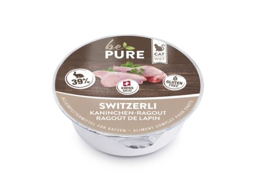 Switzerli avec ragoût de lapin pour chats bePure
