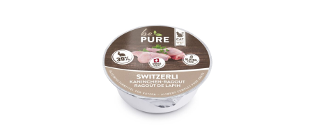 Switzerli avec ragoût de lapin pour chats bePure