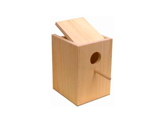 Nichoir vertical bois perruche