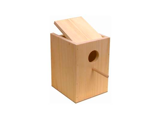 Nichoir vertical bois perruche