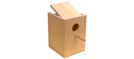 Nichoir vertical bois perruche