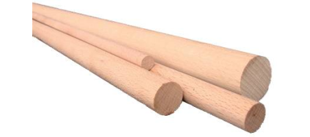 Perchoirs en bois rond, hêtre