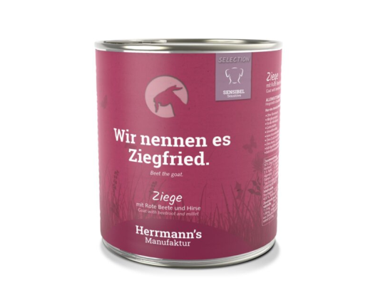 Chèvre avec betterave rouge et millet nourriture humide Herrmann