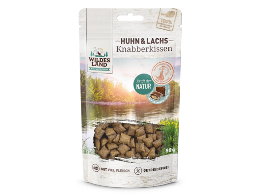 Fel Snack Knabberkissen Poulet & Saumon 50g Wildes Land