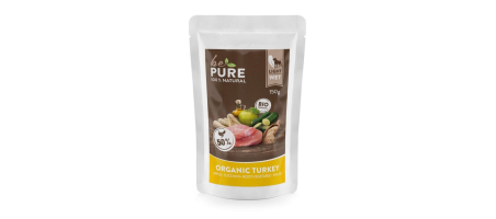 Organic Turkey avec dinde et légumes bio pour chiens 150gr bePure