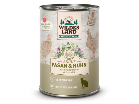 Fel Adulte faisan poulet cranberries 400g Wildes Land