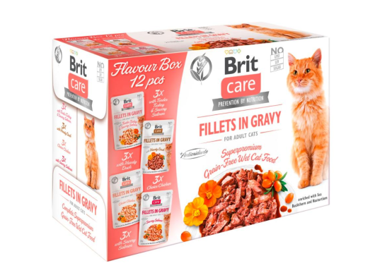 Fel Adult in Gravy Flavour box (4 variétés) 12x 85 Brit Care