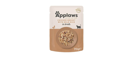 Poitrine de poulet et riz sauvage 70g nourriture humide pour chats Applaws