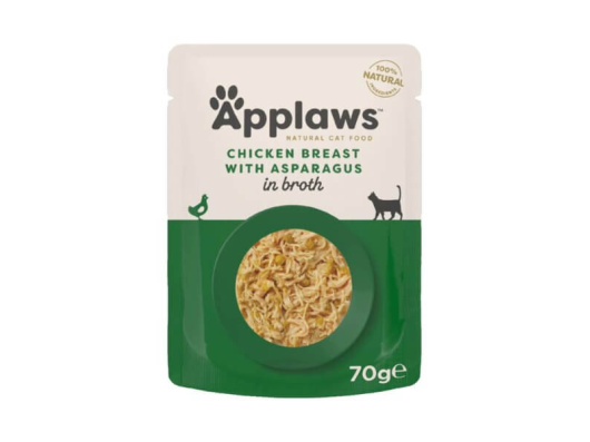 Poitrine de poulet et asperges 70g nourriture humide pour chats Applaws