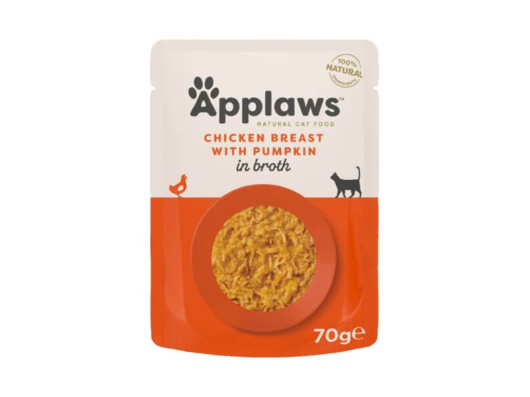 Poitrine de poulet et potiron 70g nourriture humide pour chats Applaws