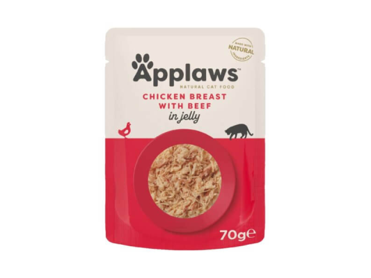 Poulet et bœuf gelée 70g...