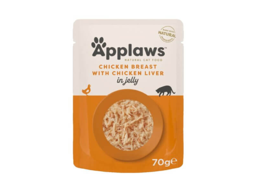 Poulet et foie gelée 70g nourriture humide pour chats Applaws