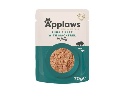 Filet de thon avec maquereau gelée 70g nourriture humide pour chats Applaws