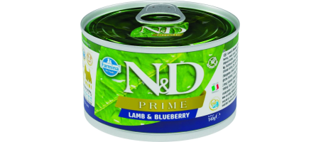 Can Humide Mini agneau myrtille 140gr Farmina N&D Prime