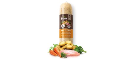 Switzerli Poulet avec pommes de terre (dès 200g) saucisse bePure