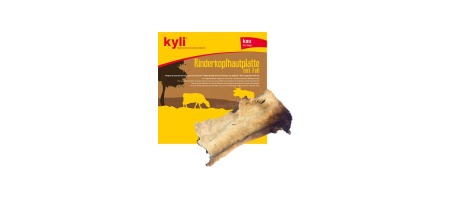 kyli Plaque peau tête bœuf avec fourrure 250gr