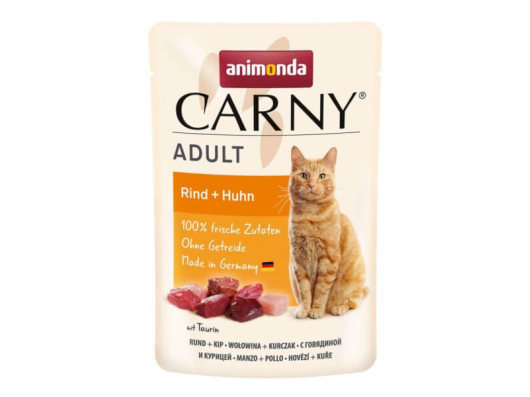 Carny Adult bœuf et poulet aliment humide pour chats 85gr