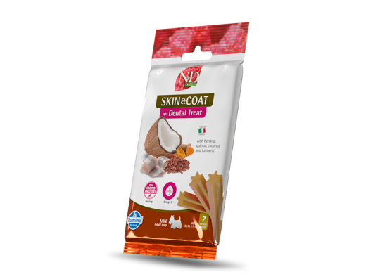 copy of Friandise dentaire Med/Max Peau et pelage (Skin & Coat) Hareng Farmina ND Quinoa