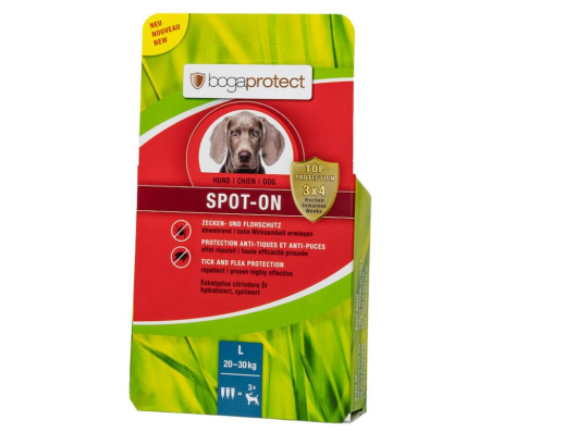 bogaprotect Spot-On chien M (10-20kg) Contre les puces, les tiques, les acariens et les moustiques - Flash