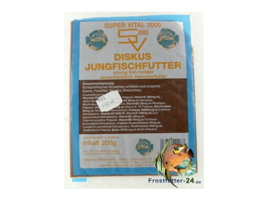 Coeur de boeuf pour poissons juvéniles SV 2000 plaque 200gr