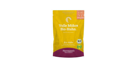 Bio Poulet à la carotte et au kamut Nourriture humide pour chats Herrmann