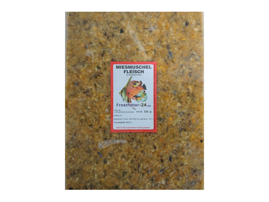 Moules hachées plaque 500g Congelées Aquariophilie