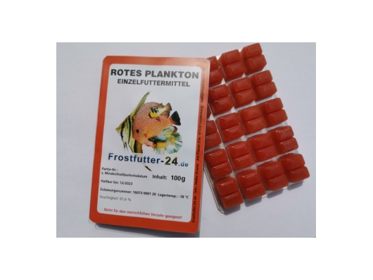 Plankton rouge blister 100g Congelées Aquariophilie