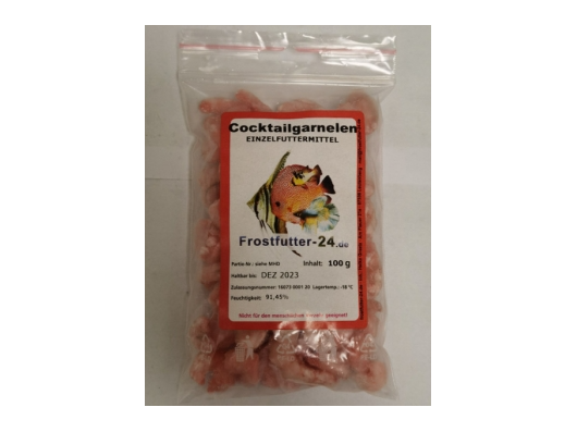 Crevettes cocktail en sachet de 100 g Congelées Aquariophilie